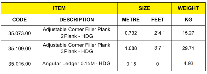 Adjustbal Conner Filler Plank – 320mm Plank