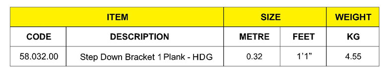 Step Down Bracket - METRIC