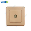 C32 PC TV Socket/douvle TV Socket Gold Electrical Switch Sockets Customized Factory Wall Switch