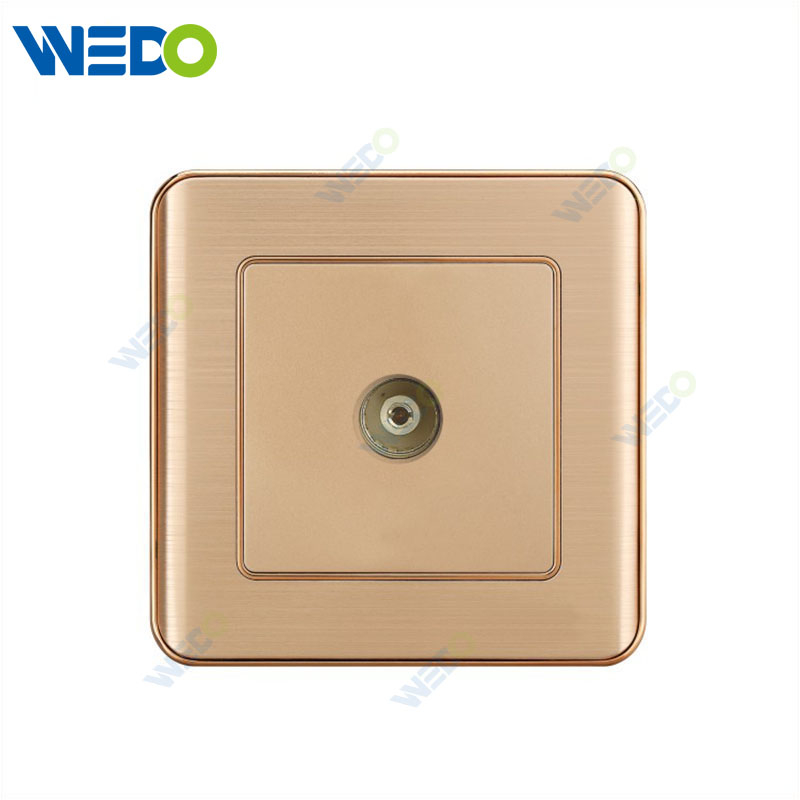 C32 PC TV Socket/douvle TV Socket Gold Electrical Switch Sockets Customized Factory Wall Switch