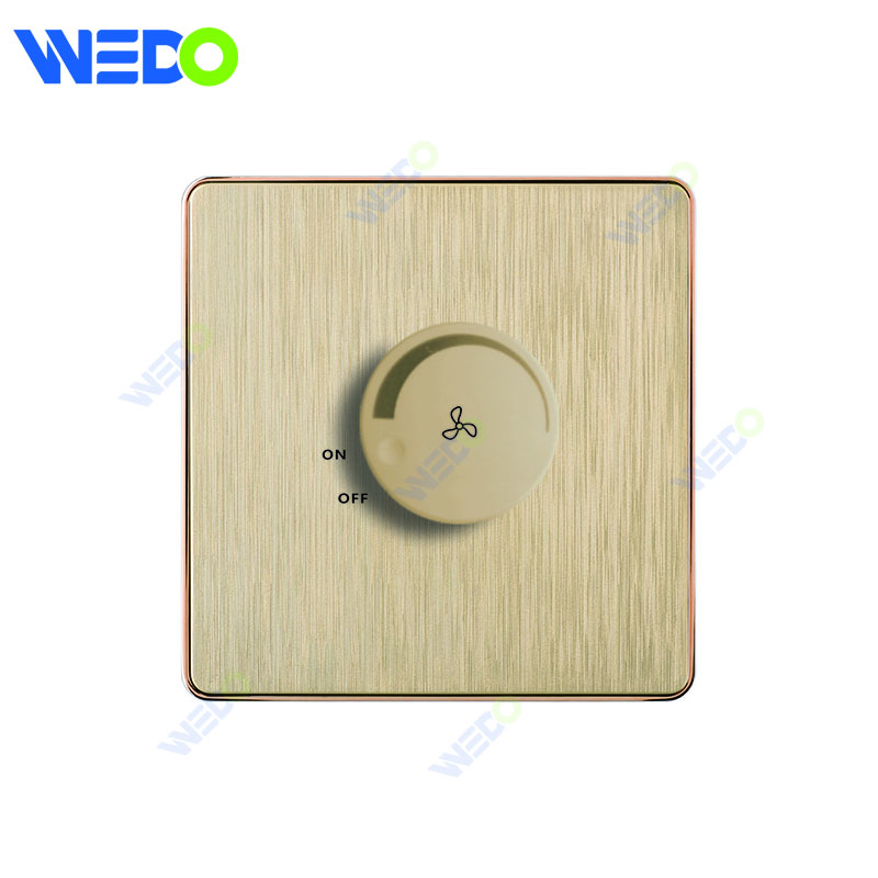 C72 China Fan Dimmer Electric Push Button Light Wall Switch Many Colors White Silver Gold with Chrome