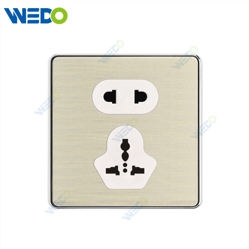 C90 Wenzhou Factory New Design Acrylic Home Lighting Electrical Wall Switches PC Material Cover with IEC Report SASO 5pin MF Socket