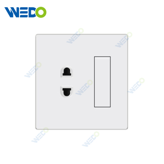 ULTRA THIN SERIES 1Gang 2Pin Switch Socket 86*86cm With PC Materical Different Color Home Socket 