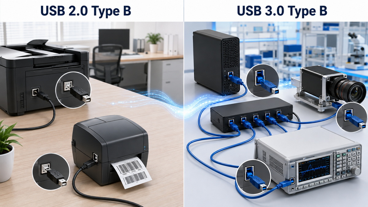 Cen&aacute;rios de aplica&ccedil;&atilde;o USB tipo B