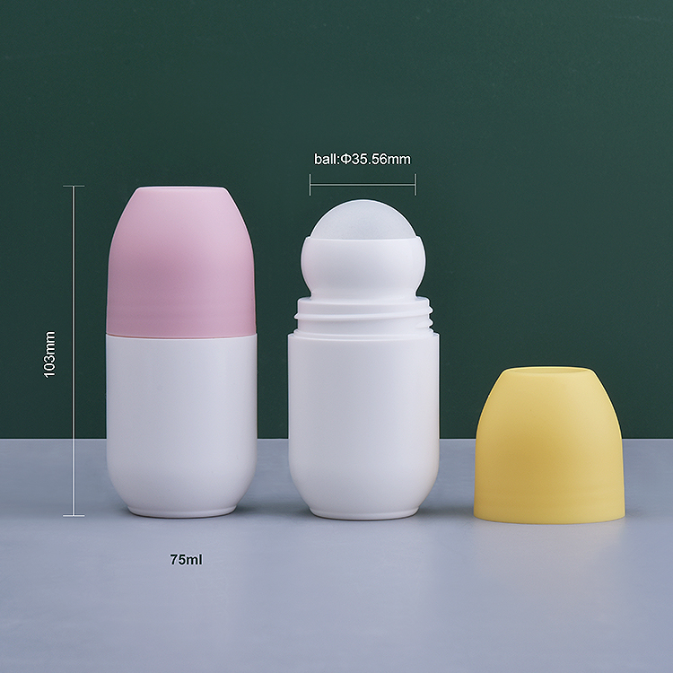 Rollo de plástico para el cuidado de la piel con tapa plana para desodorante líquido 