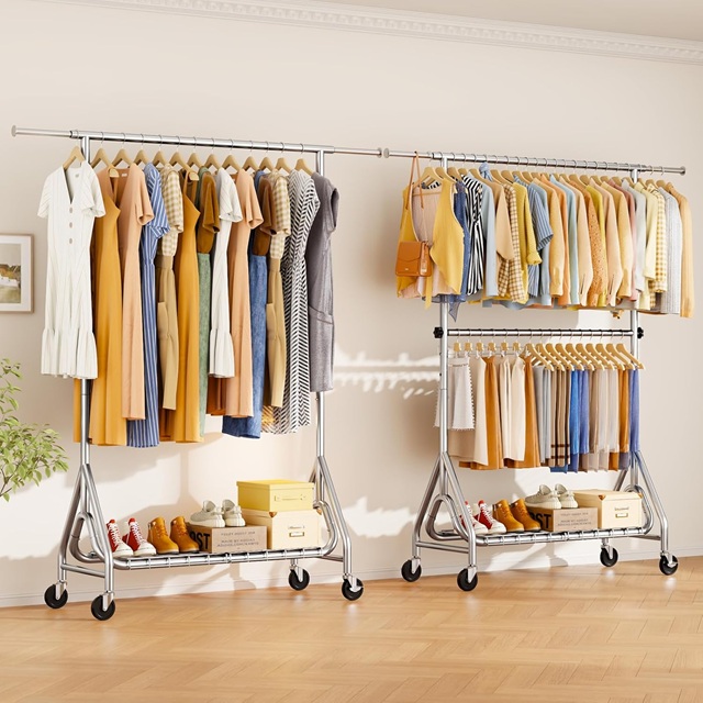 Prata Rack Como selecionar os melhores racks para roupas de haste dupla - Racks ...