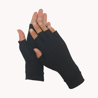 Copper Compression Fingerless Arthritis Relieve Pain Gloves