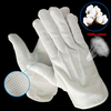 Anti Slip White Cotton Gloves for Funeral 
