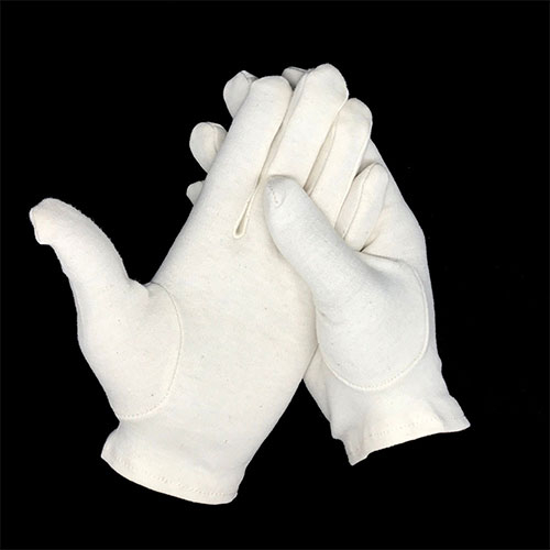 unbleached White eczema Gloves for sensitive skin