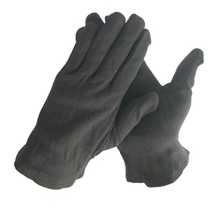 Black Cotton Factory Jewelry Inspection Work Gloves 