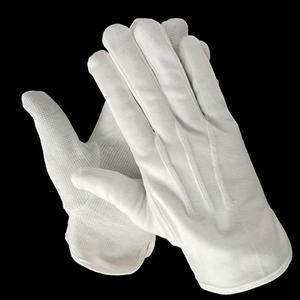 Anti Slip White Cotton Gloves for Funeral