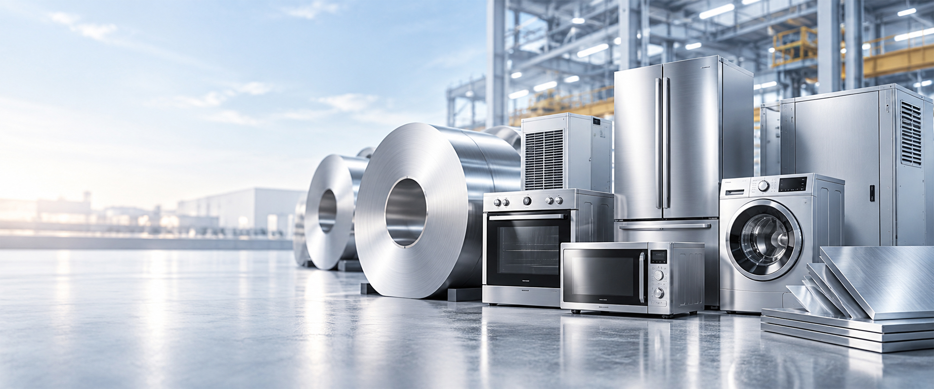 Prepainted aluminum used for household appliance panels