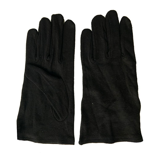 Black Cotton Factory Jewelry Inspection Work Gloves 