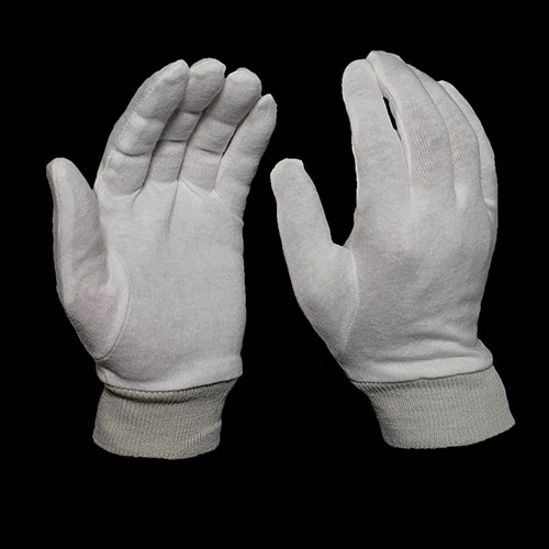 Safety Knit Wrist Natural Cotton Work Glove