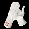 White Cotton Apron of Masonic Embroidery Gloves