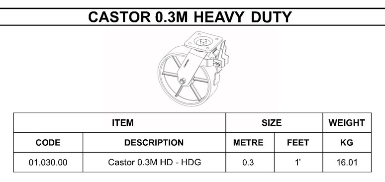 CASTOR 0.3M HEAVY DUTY