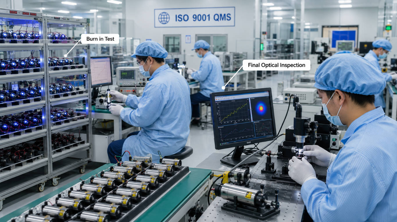 Controle de qualidade da f&aacute;brica de laser de pontos.jpg