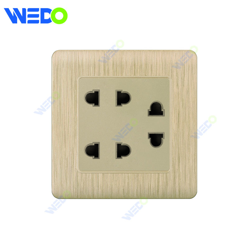 C20 86mm*86mm Home Switch White/silver/gold 2 PIN 4 PIN 6 PIN SOCKET Light Electric Wall Switch PC Cover with IEC Certificate