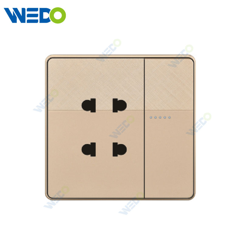 D1 Light Switch Simple Electric, Wall Switch Light 1G Switch 2 Pin Socket/1G Switch 4 Pin SocketWall Switch PC Material Cover with IEC Report SASO