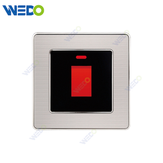 C35 Manufacturer Price EU/UK Standard Electrical Wall Sockets And Switches Plates 45A SWITCH WITH NEON SAMLL BUTTON Power Wall Switch And Socket 