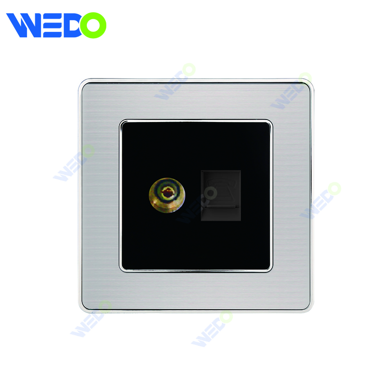C35 Manufacturer Price EU/UK Standard Electrical Wall Sockets And Switches Plates TV+TEL SOCKET Power Wall Switch And Socket 