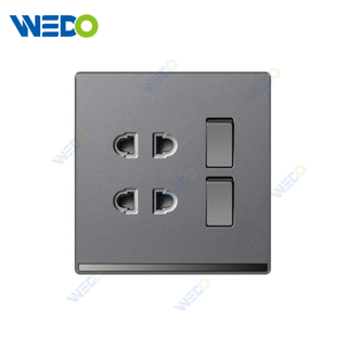ULTRA THIN A4 Series 1 gang 1way switch and 2 gang 2 pin socket Different Color Different Style Fashion Design Wall Switch 