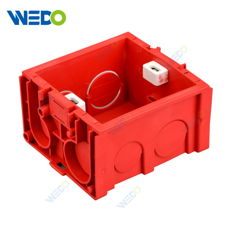 Square White Plastic Electrical Switch Box Installation 