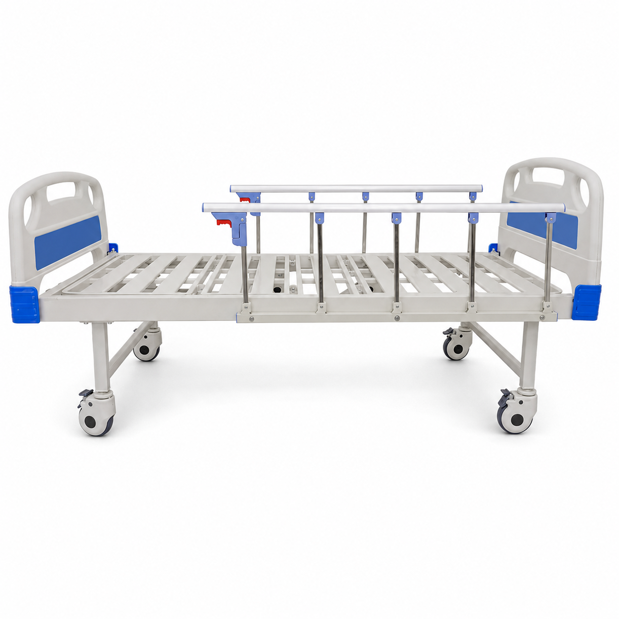 Giường bệnh thủ c&ocirc;ng ba chức năng A-33-3 c&oacute; ray b&ecirc;n bằng hợp kim nh&ocirc;m v&agrave; tấm nhựa ABS c&oacute; thể th&aacute;o rời