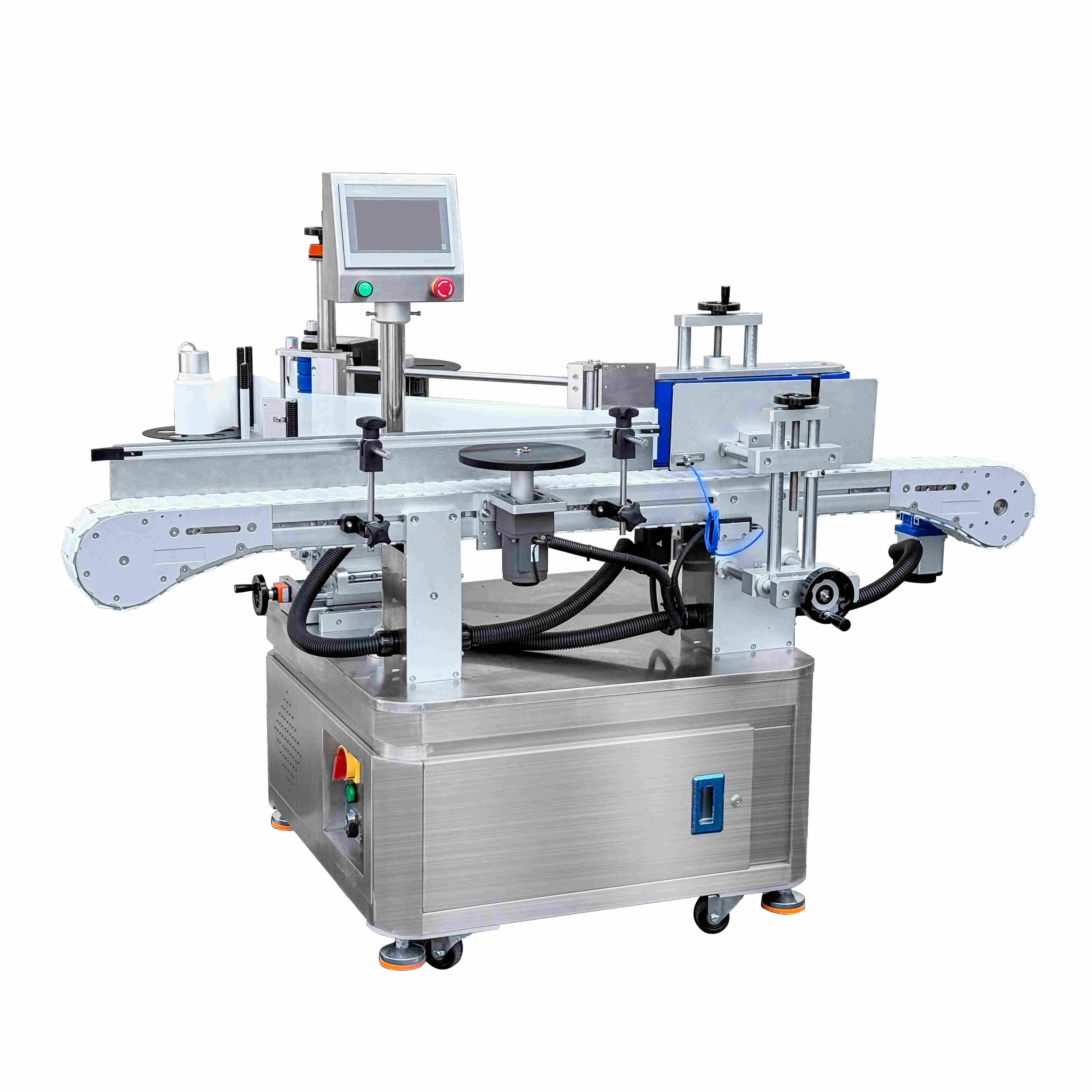 M&aacute;quina de rotulagem de garrafas redondas rotativas de alta velocidade YCT-60H para embalagens de bebidas e produtos farmac&ecirc;uticos (.jpg