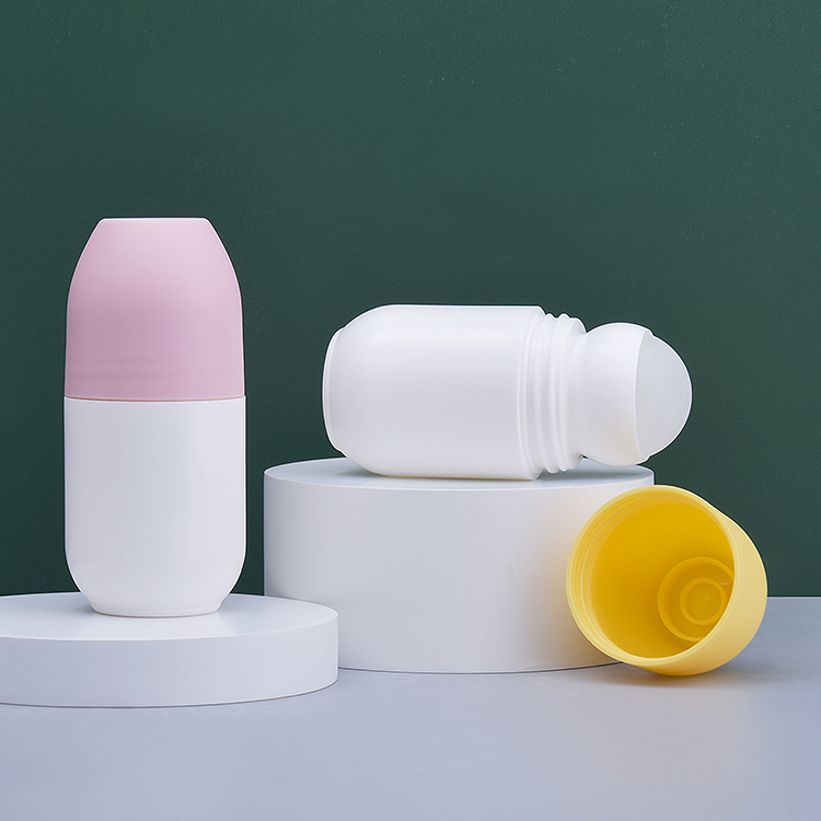 Rollo de plástico para el cuidado de la piel con tapa plana para desodorante líquido 