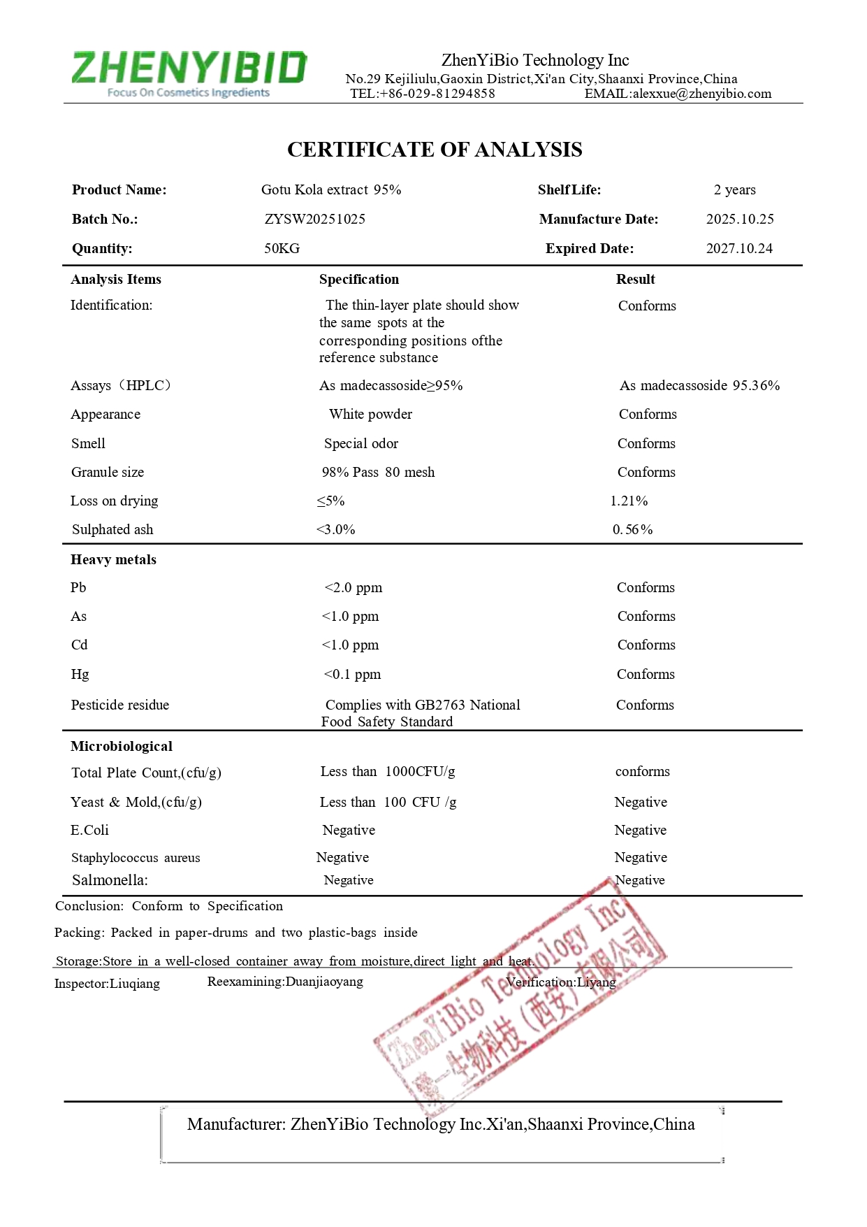 COA of madecassoside 95 20251025_page-0001