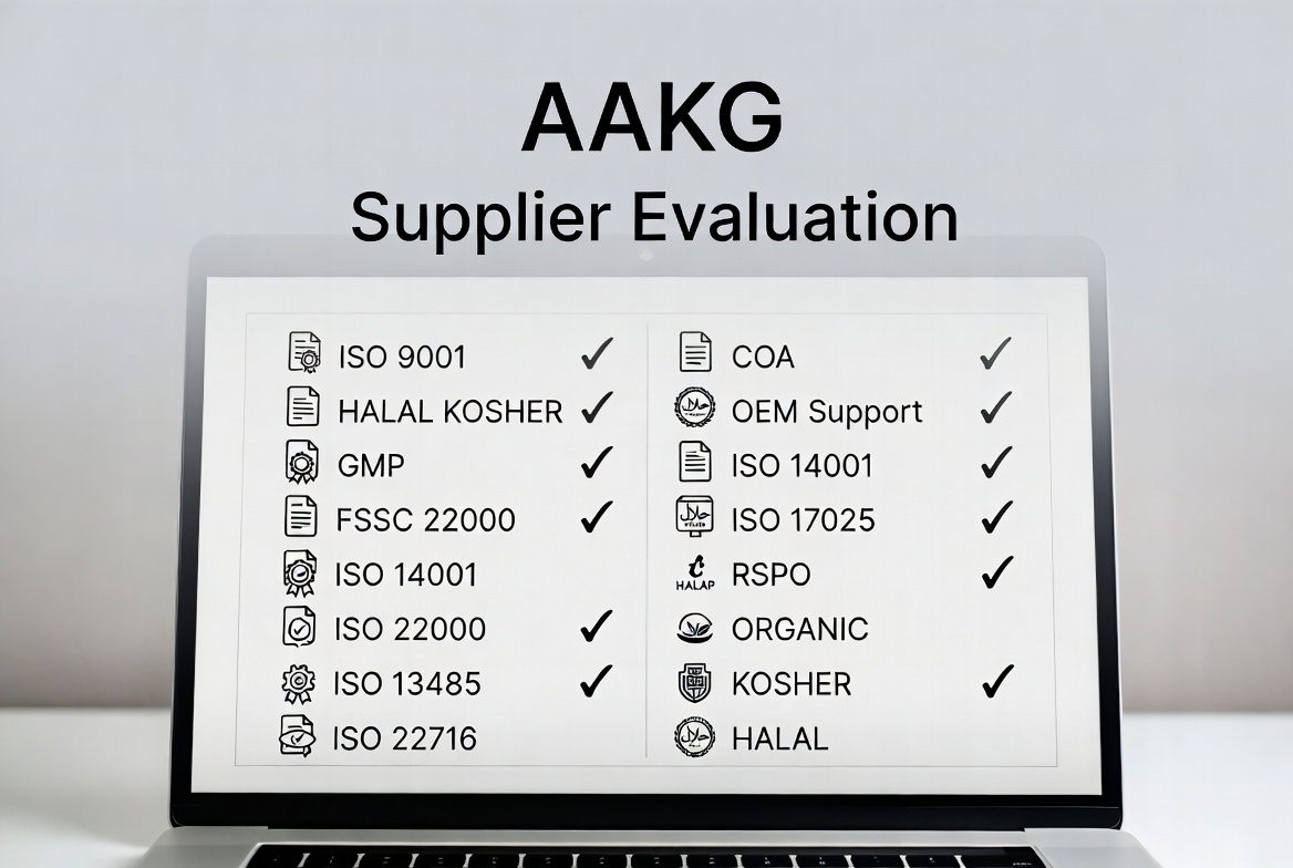 AAKG Supplier Evaluation Checklist