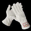 White Cotton Apron of Masonic Embroidery Gloves