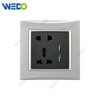 M3 Wenzhou Factory New Design Electrical Light Wall Switch And Socket IEC60669 5PIN MF SOCKET+2USB
