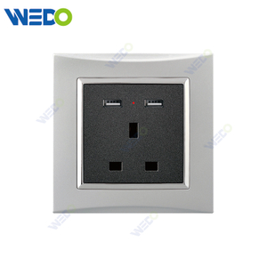 M3 Wenzhou Factory New Design Electrical Light Wall Switch And Socket IEC60669 13A SOCKET+2USB