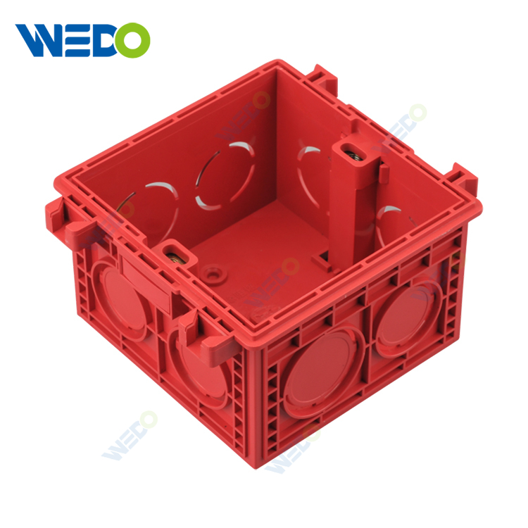 White Switch Box PVC Single Socket Junction Box Plastic Electrical Switch Bottom Box