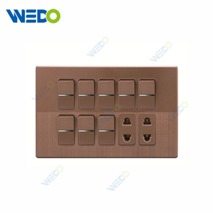WEDO New Design 8+2 OEM Standard Customized Brand Wall Switch And Socket 