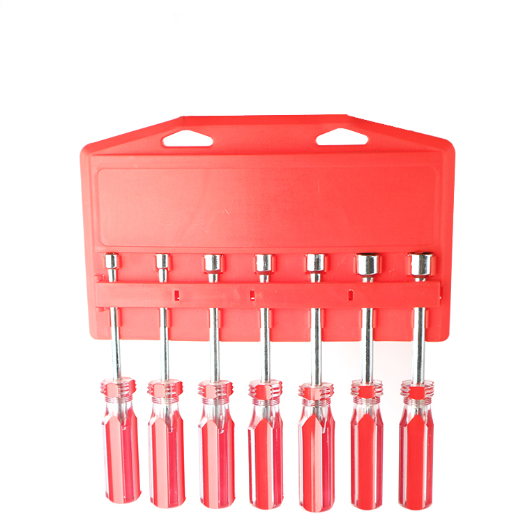 7Pc Sae Or Metric Nutdriver Set With Hanging Rack