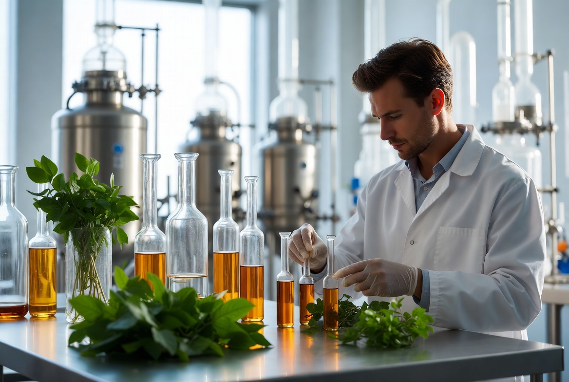Botanical Biotech Laboratory Scene