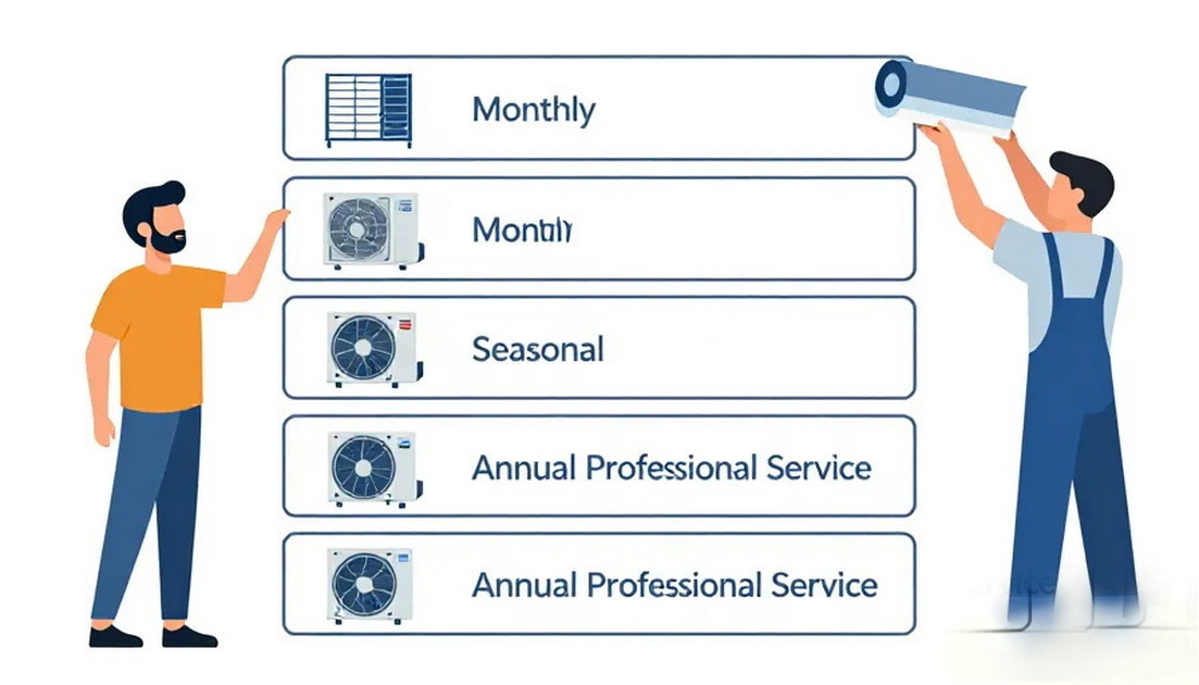 Liste de contr&ocirc;le de maintenance du mini-split