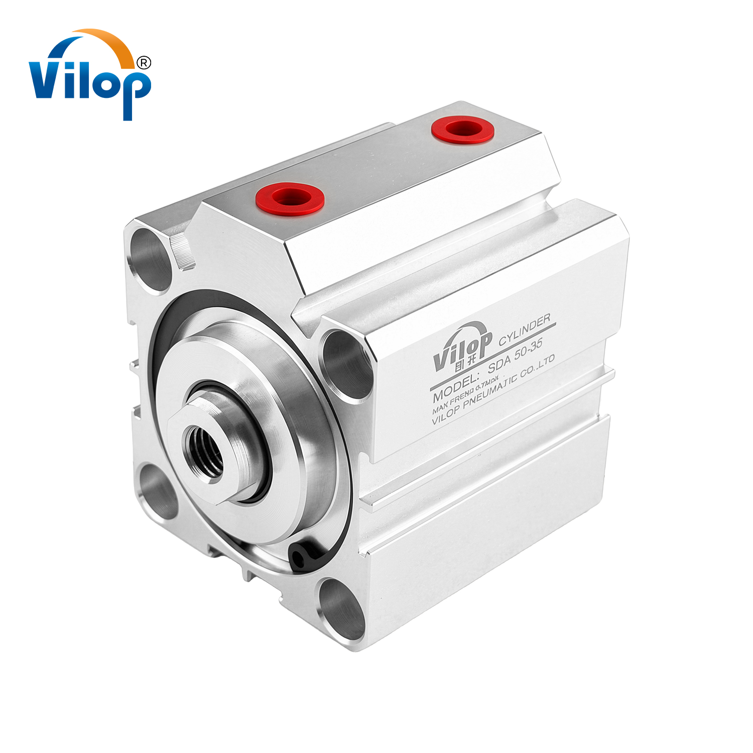 SDA/SDAJ Series Compact Pneumatic Linear Actuator Long Stroke Cylinder Stainless Steel Parts for Air Working Medium