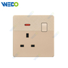 D1 Light Switch Simple Electric, Wall Switch Light 13A Switched Socket With Neon Wall Switch PC Material Cover with IEC Report SASO