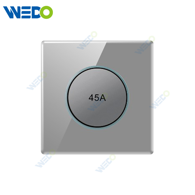 S6 Series 45A Switch with LED Light Ring 250V Light Electric Wall Switch Socket Tempered Glass Material Modern Sockets