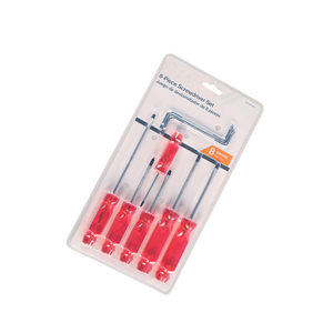 8Pc Transparent Handle Torx Screwdriver Set Acetate Handle Screwdriver Set With Blister Pack