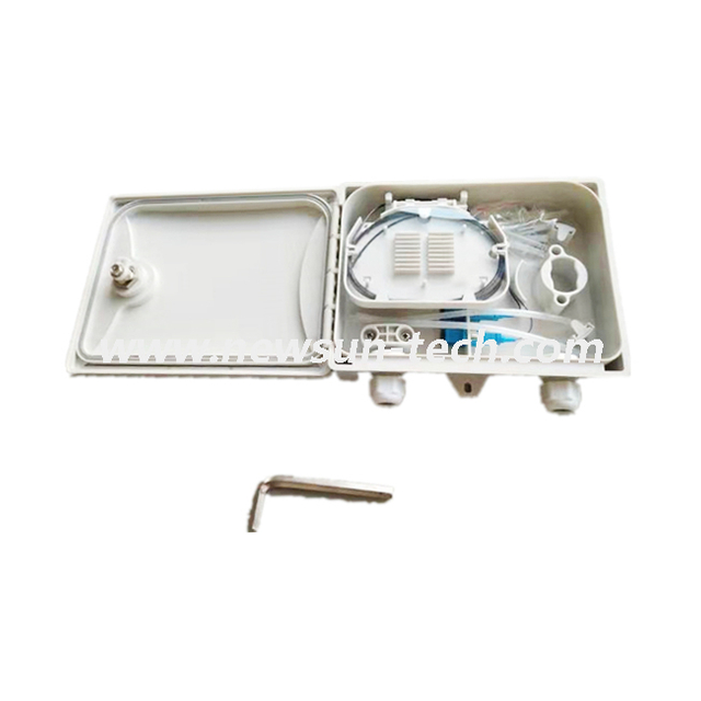NS-FTB0408 FTTH Outdoor Plastic 4/8 Core Fiber Optic Distribution Terminal Box