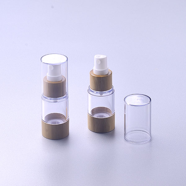 15ml 30ml 50ml 100ml 120ml Airless Cosmetic Bottle with Bamboo Base And Bamboo Cap