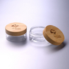 SY-SH200-CL 7oz 200G Round SKin Cream Jar Storage Jar Ect with 89/400 Bamboo Cap Bamboo Lid 