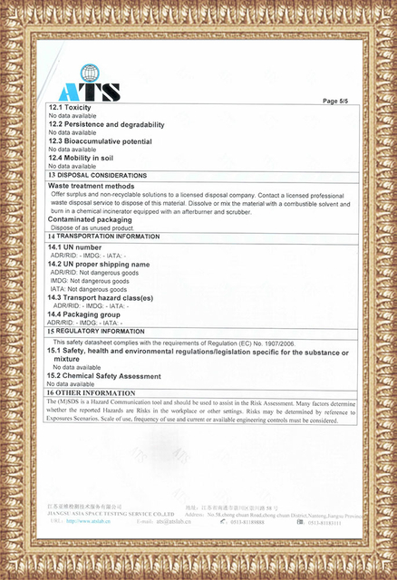 Glass-MSDS-5