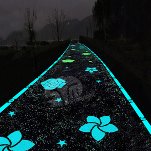 Pavimento auto-luminoso inorgánico, sendero para caminar, pavimento permeable, brillo en energía solar oscura