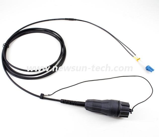 Waterproof Outdoor FLX-LC Duplex Fiber Optic Reinforced FTTA Patch Cord